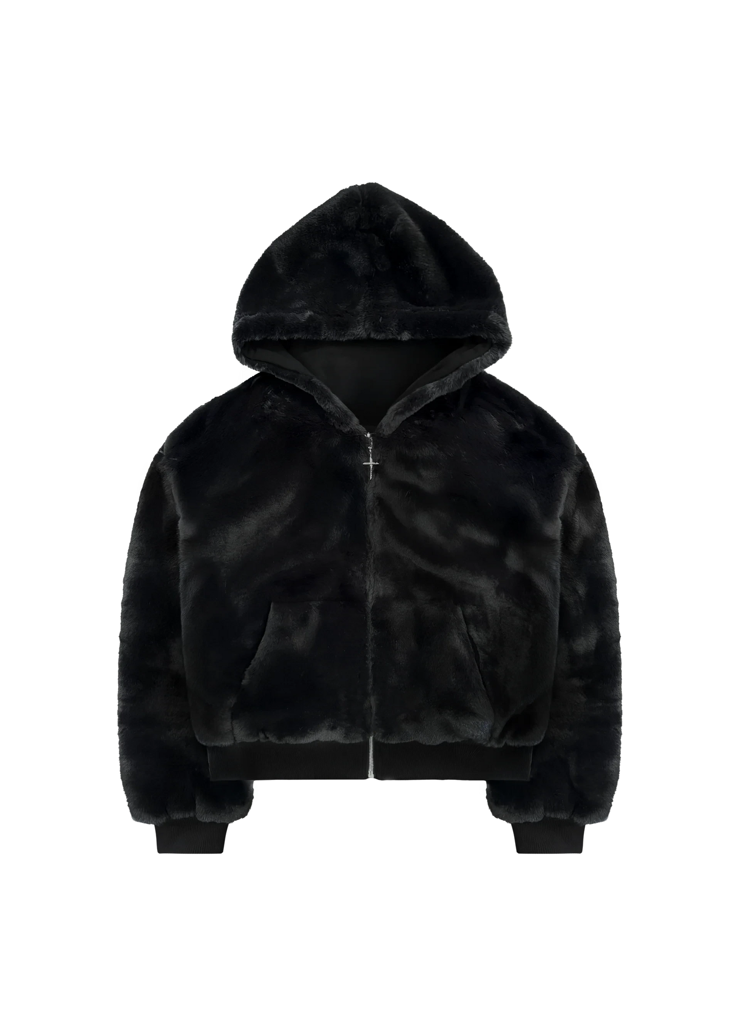 REVERSIBLE FUR ZIP HOODIE