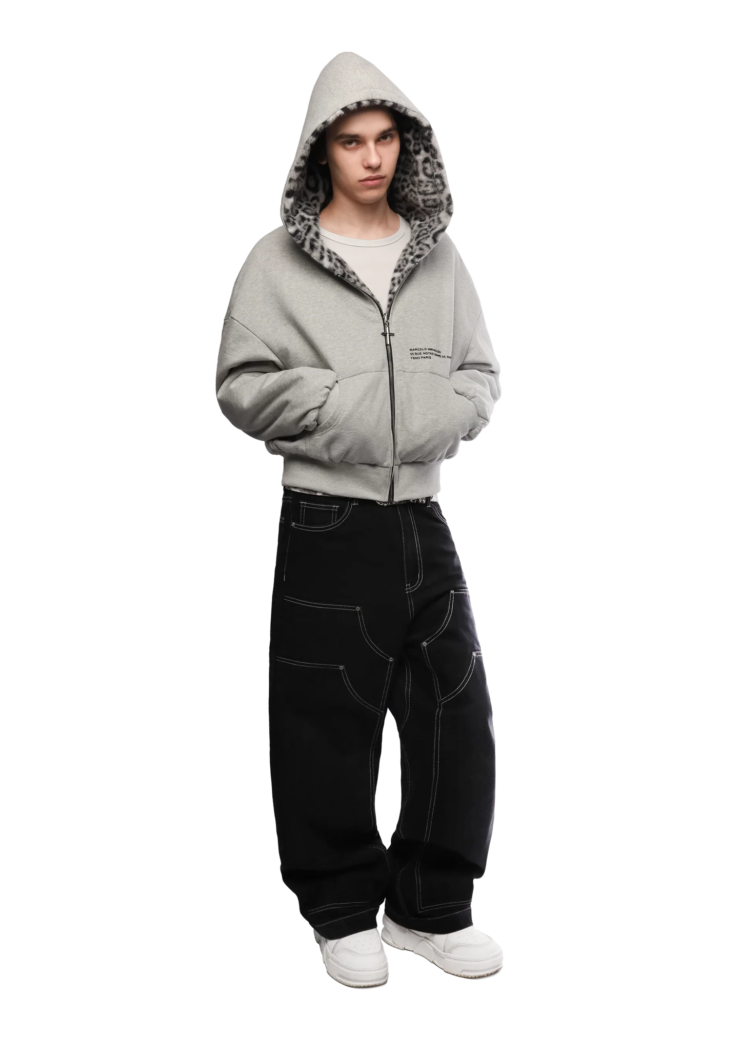 REVERSIBLE FUR ZIP HOODIE