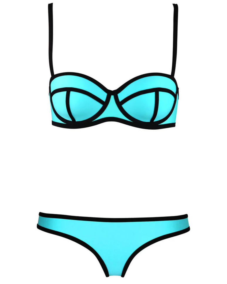 Color Block Bikini Set