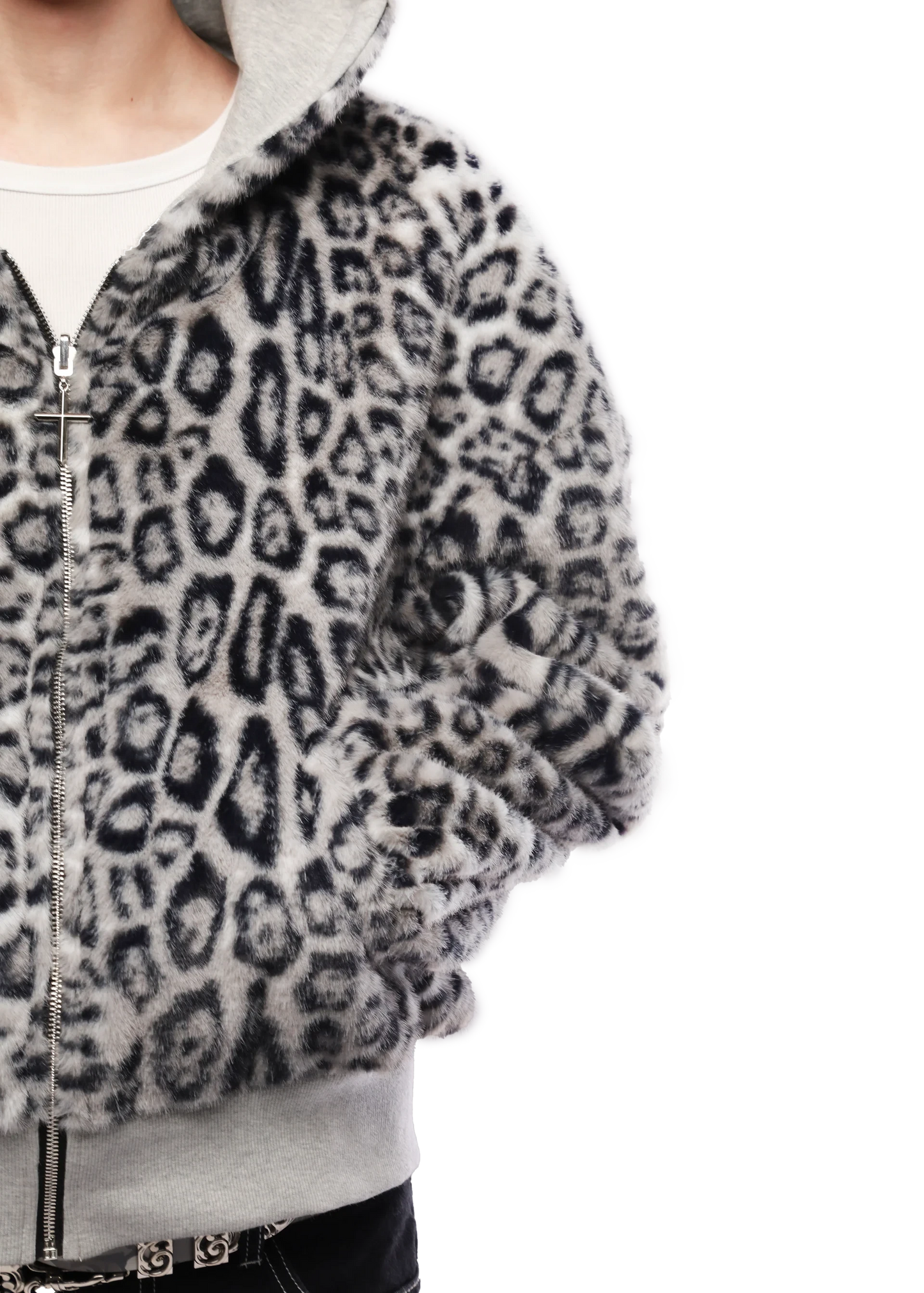 REVERSIBLE FUR ZIP HOODIE
