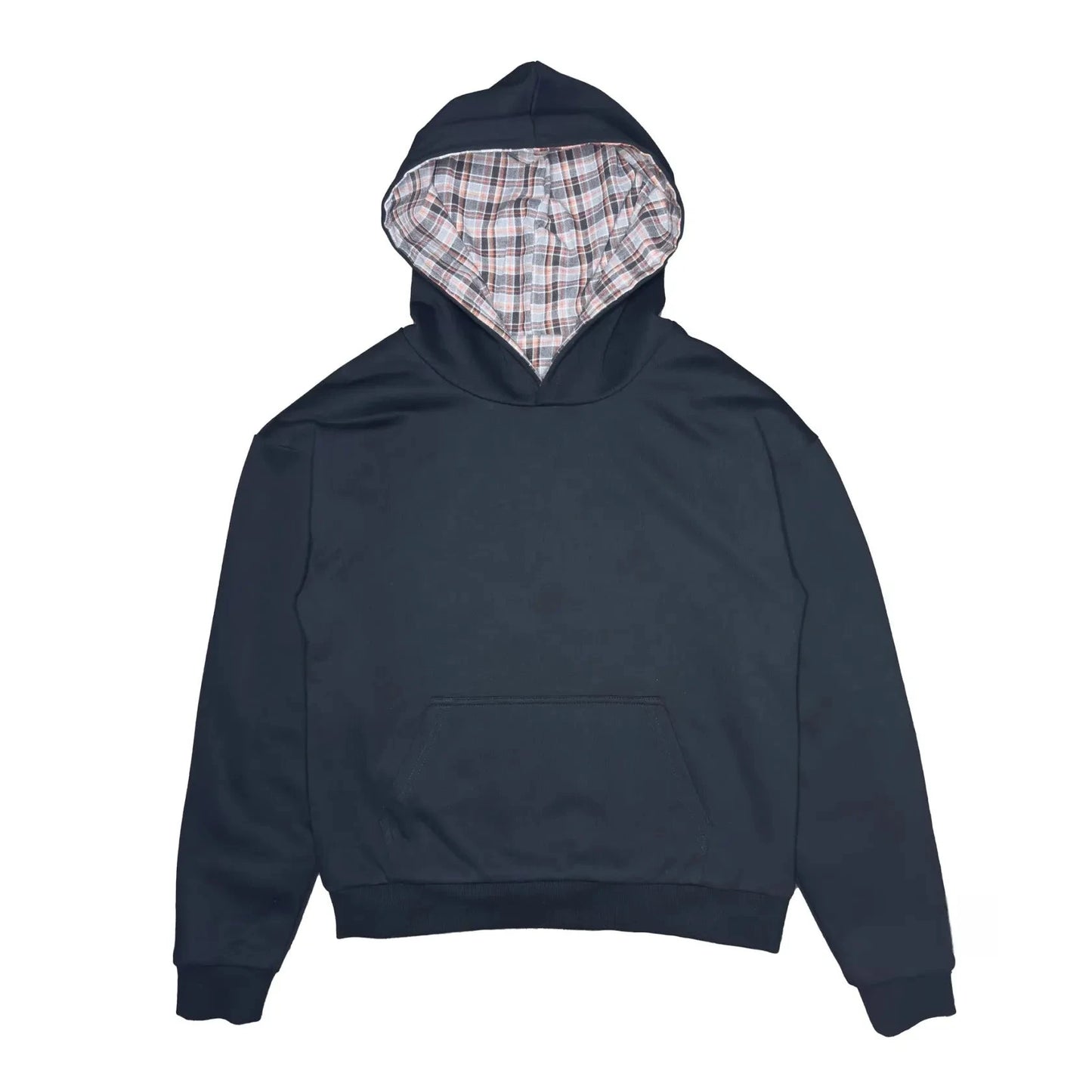 Plaid reversible hoodie