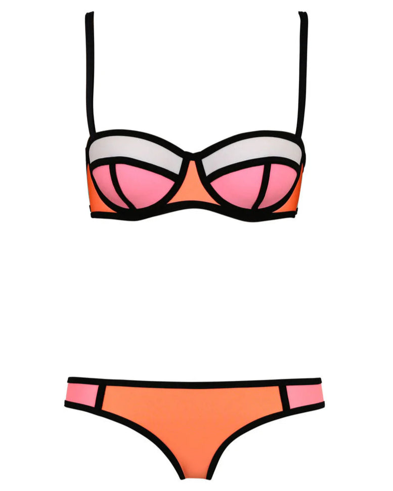 Color Block Bikini Set